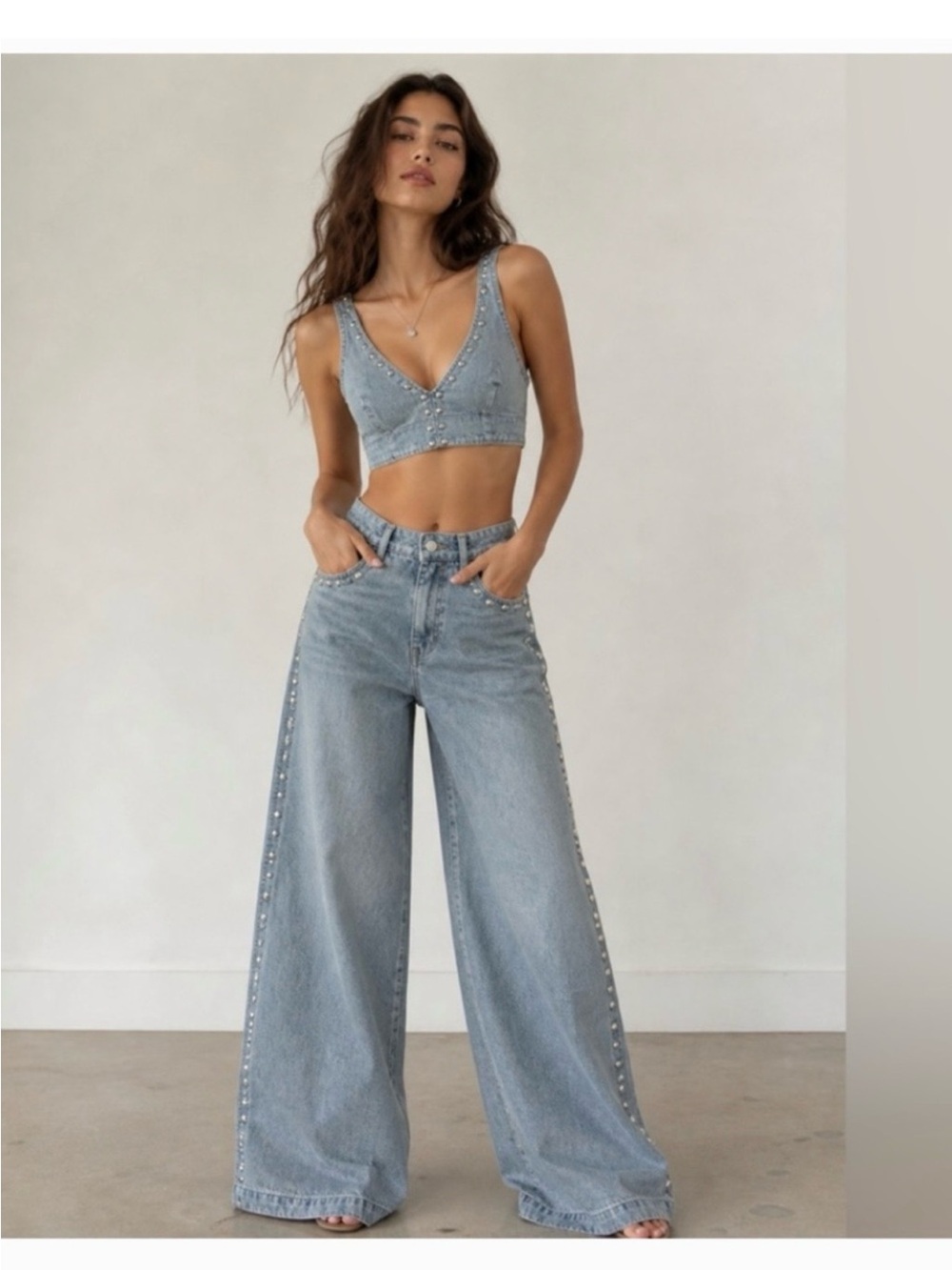 House of Harlow 1960 - wide leg jean and top size 10. NWT!